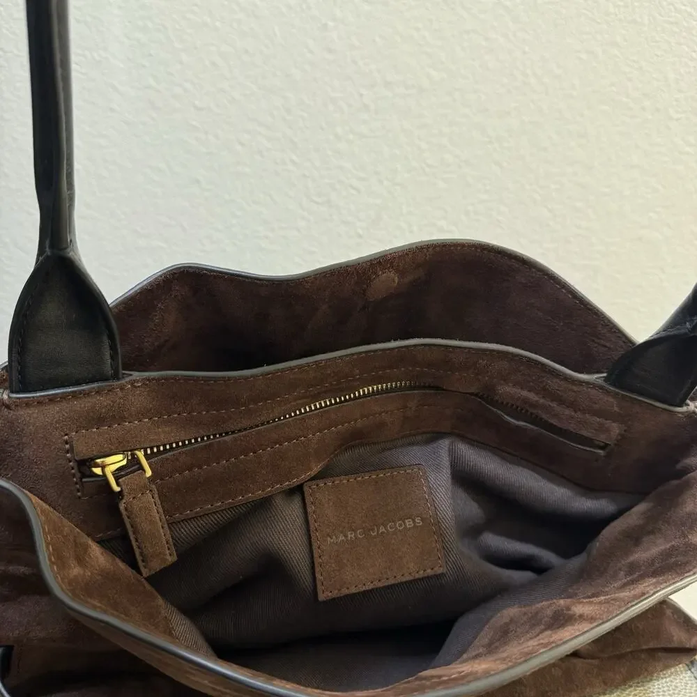 Marc Jacobs Satchel Shoulder bag ‘Dakota’ - Suede Dark Brown - Picture 15 of 16